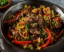 Yaki Soba Noodles with Beef